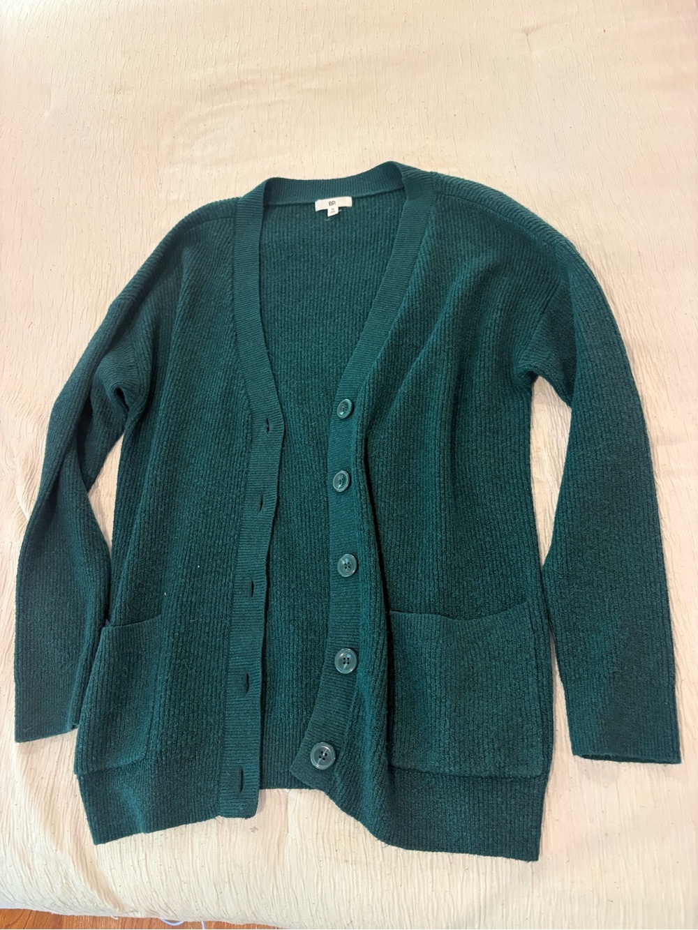 Nordstrom BP Deep Teal Button Front Soft Cardigan